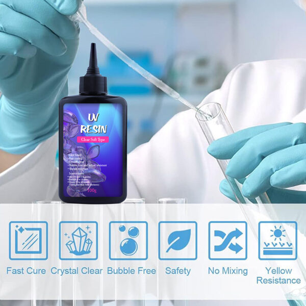 Uv Transparent Soft Epoxy Transparent Crystal Glue Epoxy Yellow Resistant