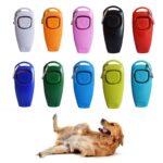 Combo Dog Clicker Whistle - Training Pet Trainer Click Puppy With Guide With Key Ring - Image 2
