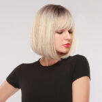 Gradual Golden Short Hair BOB Head Lifelike Chemical Fiber - Image 5