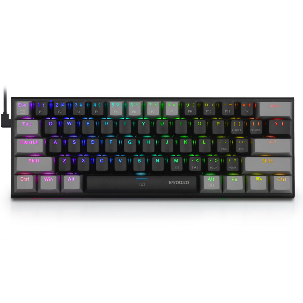 Key Mechanical Keyboard Two Colors Key CAP Computer E-sports Game MonochromeRGB Light - Image 8