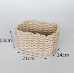 Nordic Wind Hand-woven Thick Cotton Rope Storage Box Simple Storage Basket - Image 10