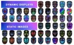 Led Mask Gesture Sensing With 50 Pattern Halloween Cosplay - Image 4