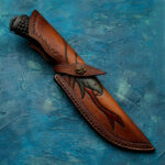 Damascus Steel Handmade High Hardness Outdoor Wilderness Survival Knife - Image 4