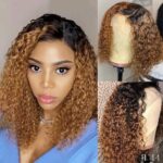 Side Part  Bob Wavy Ombre Lace Wig - Image 5