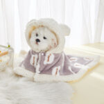 Pet Clothes Warm Thickened Flannel Hooded Shawl Pajamas - Image 8