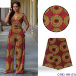 Cotton African Indian Printed Geometric Waxed Fabric - Image 3