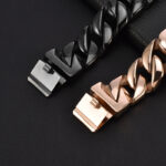 Stainless Steel Rose Gold 32MM Wide Bib Collar Dog Leash Medium And Large Dog Leash - Image 3