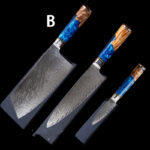 Damascus Restaurant Commercial Professional Kitchen Knife Set - Image 4
