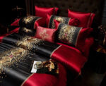 Silk Cotton Embroidery Four-piece Set Bed Sheet Bedspread - Image 5