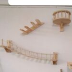 Wall-mounted Multifunctional Xilan Pine Solid Wood Suspension Bridge With Continuous Jumping Cat Nest - Image 10