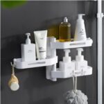 Rotating wall-mounted storage box kitchen bathroom toilet debris plastic punch-free storage finishing box - Image 6