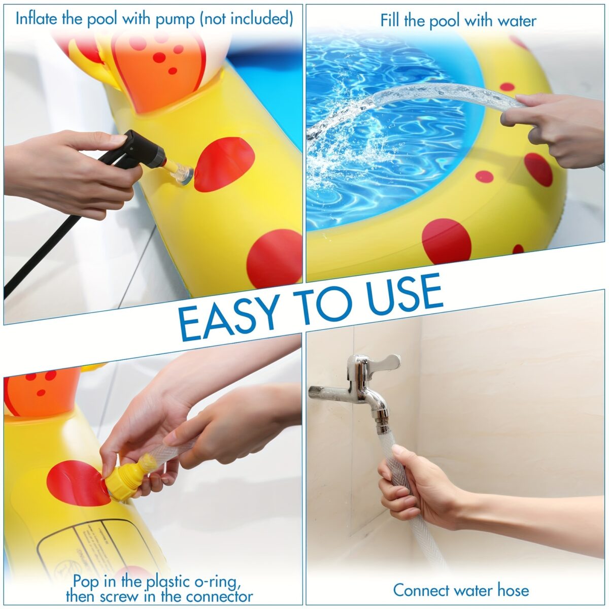Dinosaur Water Spray Pool For Kids Pet Play Mat Water Play Toy Shark Pool - Image 4