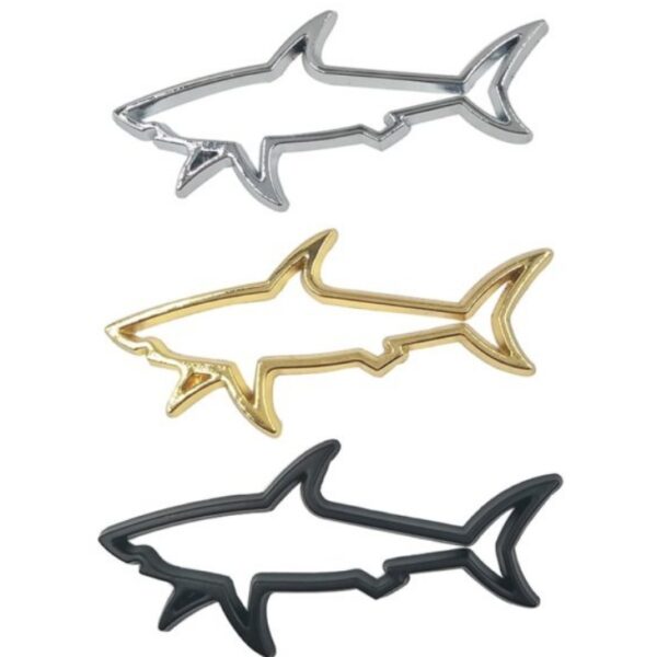 Personalized Hollow Shark Metal Decorative Label