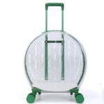 Pull Rod Transparent Cat Bag Rhombic Grid Reinforced Round - Image 3