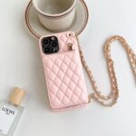 Crossbody Card Insert Case Luxury Rhombus Lamb Skin - Image 10