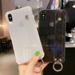 Two-tone glitter pink wristband phone case - Image 3