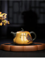 dark-red enameled pottery teapot - Image 8