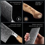 KD 67 Layer Damascus Knife Set - Nakiri Knife - Image 6