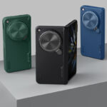 Applicable To One Plus Folding Phone Case Frosted Shield Lens Bracket Protective Case