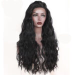 Front lace synthetic long curly hair - Image 4