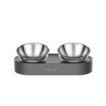 Xiaopei Cat Bowl Oblique Mouth Double Bowl Drinking Water Adjustable - Image 2