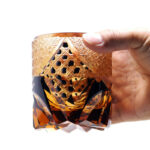 Amber Black Crystal Whiskey Glass With Engraving - Image 4