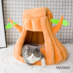 Cat House Cat Kennel Cat Supplies Pet Nest Cage Cat Nest Cat Pet Nest Cat Home Cat Room Brown Pet Nest Plush Cat Bed Nest Cat Cute Cat Cage - Image 7