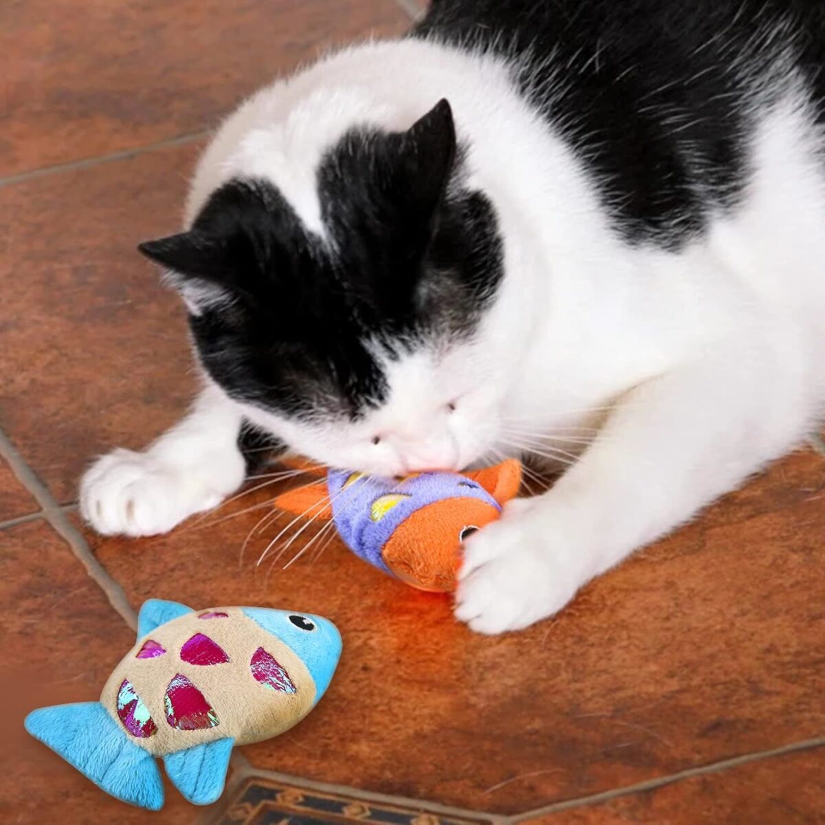 Cat Catnip Toys Small Cat Fish Toys With Crinkle Shine Ring Paper To Make Sound To Catch Your Cats Eyes And For Your Cats To Chew And Catch Interactive Cat Toys Indoor Cat - Image 10
