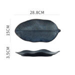 Japanese Fish Creative Leaf Dinner Household Kiln Changed Ceramic Dinner Plate - Image 2