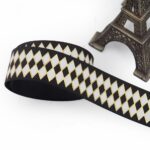 25mm Bronzing Geometric Rib Ribbon - Image 5