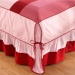 Solid color cotton bed skirt set of four - Image 6