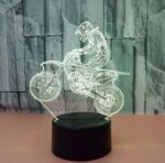 New style motorcycle 3D lamp seven color visual stereoscopic lamp LED gradual change touch remote control visual lamp 3D desk lamp