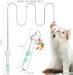 Cat Toy Interactive Rechargeable Laser Pointer Cat Wand With Feather Toy 2-in-1 Cat Toy For Indoor Cat Kitten Pet Laser Toy For Playing - Image 6