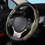 Car Carbon Fiber Pattern Glossy Car Steering Wheel Cover - Image 5
