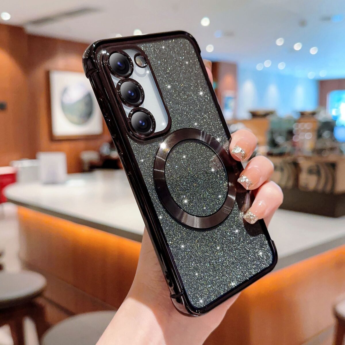 Magnetic Plating Transparent Solid Color Phone Case - Image 4