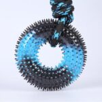Knot Rope Dog Accessories Hand Pull Double Color Barbed Circle Molar Bite Resistance Interactive Training Pull Rope Dog Toys - Image 2