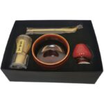 Japanese Matcha Making Tool Set Colored Glazed Kiln Changing Scrub Bowl - Image 2