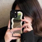 Plush Patch Mirror Mobile Phone Shell - Image 3