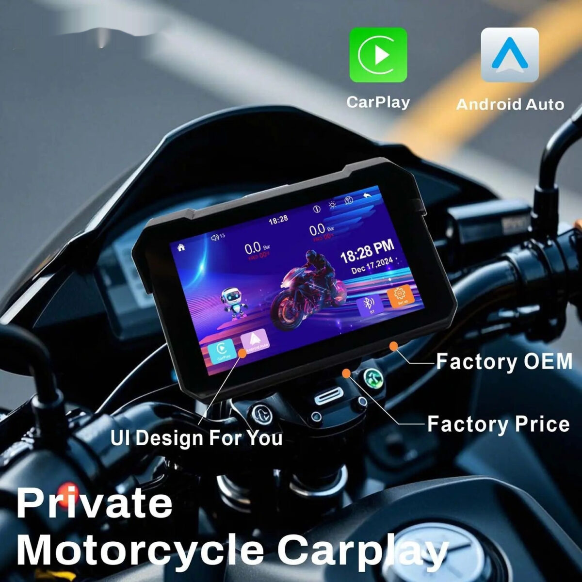 5-inch Driving Recorder Wireless Android Portable Screen Smart Car Machine - Image 1
