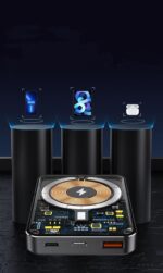 Aluminum Alloy Transparent Magnetic Power Bank Industrial Wind Fast Charging Mobile Power Supply Wireless Charger Large Capacity 10000 MA - Image 6