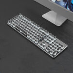 Steampunk Mechanical Keyboard And Mouse Set Retro 87-key Wired Laptop Desktop Office - Image 7