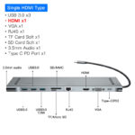 Hub Docking Station And  Cooling Bracket To Ten-port HDMI And VGA Network Port Conversion Hub - Image 3