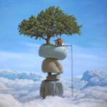 Digital Painting Stone Mountain Modern Home Decoration - Image 5