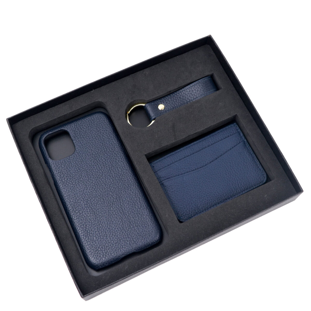 Leather Protective Case All-match Card Holder Keychain Gift Set - Image 7