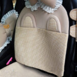 Pure Cotton Cartoon Car Breathable One-piece Linen Fabric Seat Cushion - Image 9