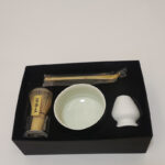 Japanese Matcha Making Tool Set Colored Glazed Kiln Changing Scrub Bowl - Image 7