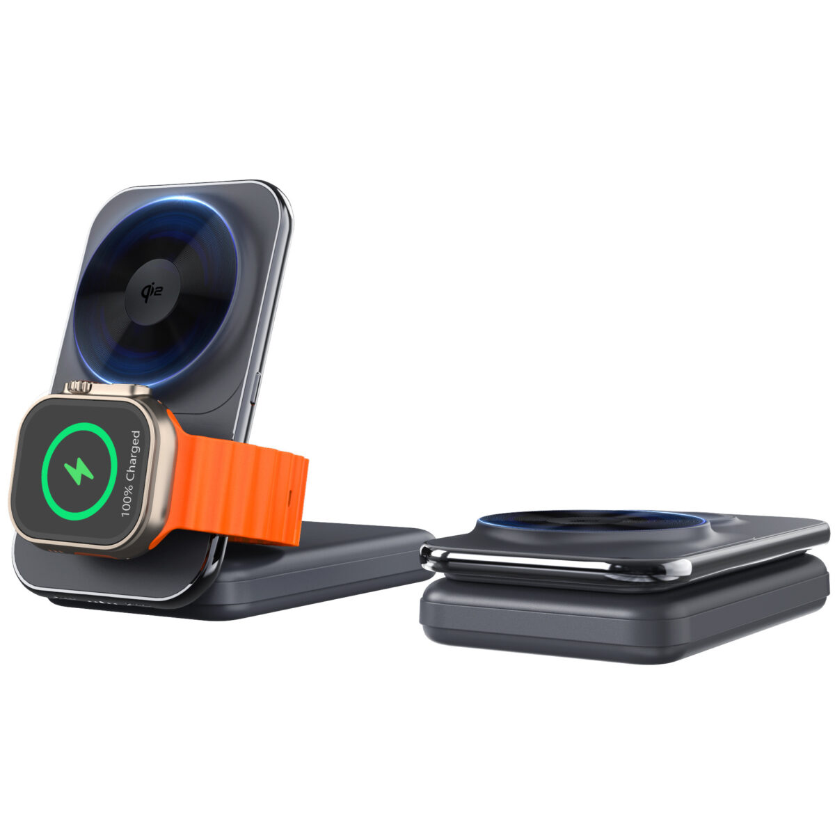 Folding With Cable 8000mAh Wireless Magnetic Power Bank - Image 6