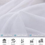 Outdoor Shading Door Curtain Waterproof Curtain Pavilion Balcony White Mesh Curtains Terrace Window Screen - Image 5