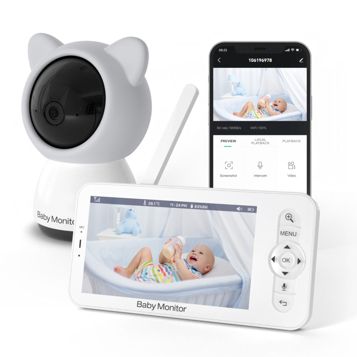5-inch 1080p Baby Monitor Monitor - Image 3