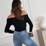 Women's Fashion Shoulder-baring Long-sleeved T-shirt - Image 4